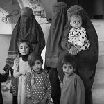 Afghani family on humanitarian support
