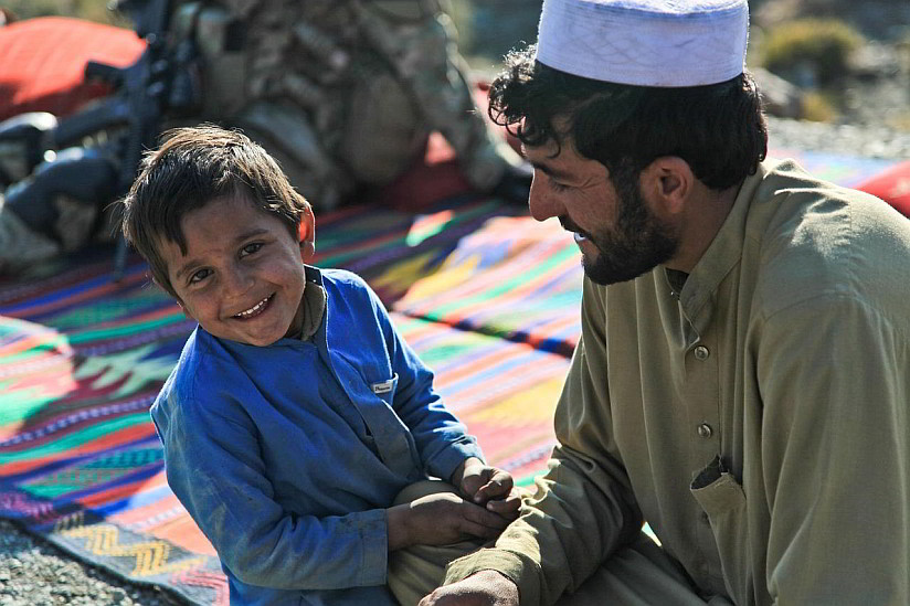 Afghani boy and man